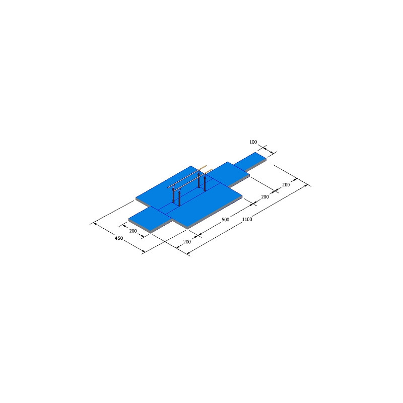 GYMNASTIC COMPETITION LANDING MATS SETPARRALLELE BARS