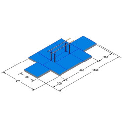 GYMNASTIC COMPETITION LANDING MATS SETPARRALLELE BARS