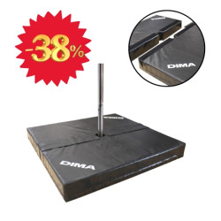 BON PLAN - MATELAS DE PERCHE DE FEU EN DEUX PARTIES 300 X 150 X 20CM - OUVERTURE CENTRALE 8 CM