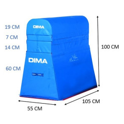CHEVAL DE SAUT EN MOUSSE DE GYMNASTIQUE 105x55x100cm - DIMASPORT