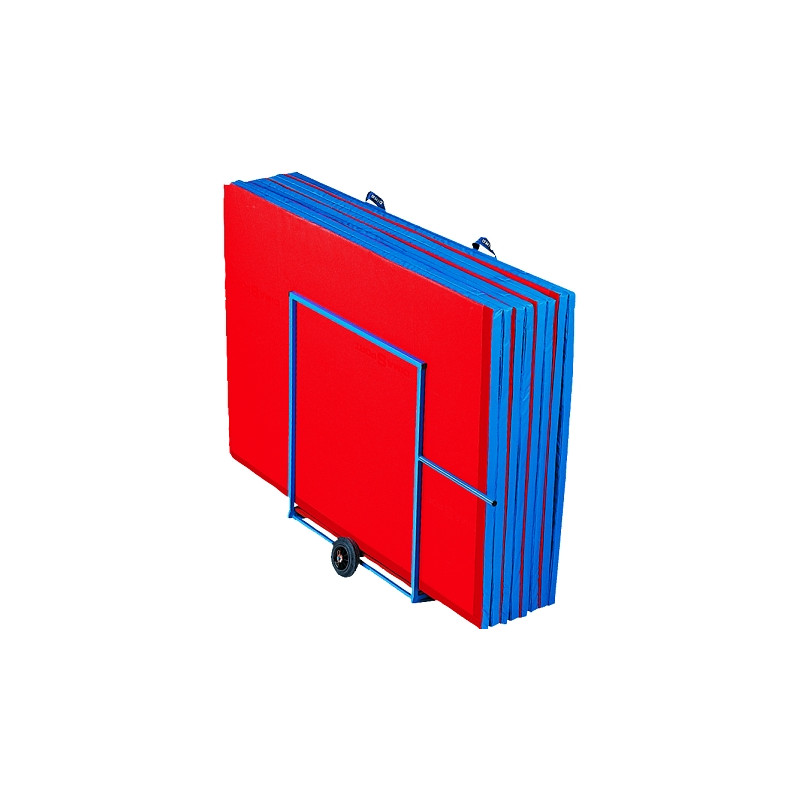Vertical transportation cart for mats