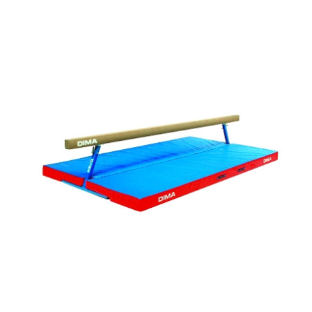 School balance beam with transportation carts and folding mattress