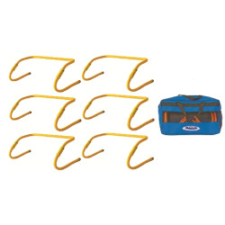 Foldable variable height step hurdlesset of 6