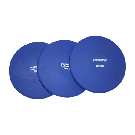 DISQUE INITIATION CAOUTCHOUC SOUPLE -LOT DE 3 | ATHLÉTISME| DIMASPORT