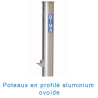 Poteaux hauteur aluminium grand championnat a manivellela paire