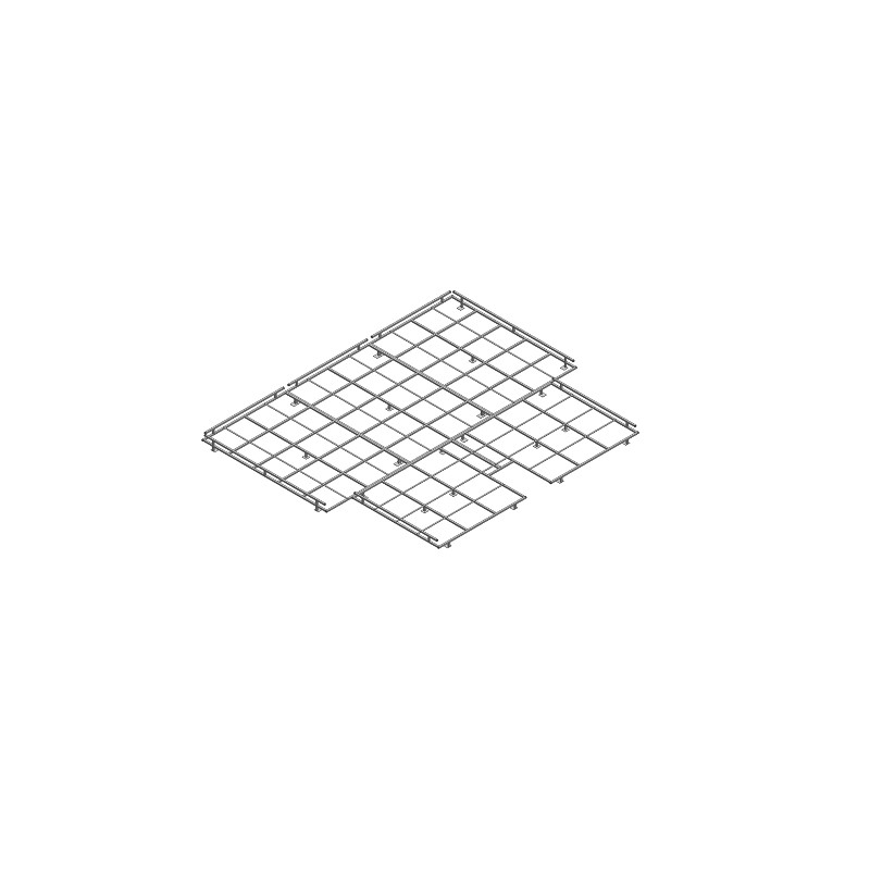 Galvanized platform for basic pole vault landing system 4.25x5.00x0.10m