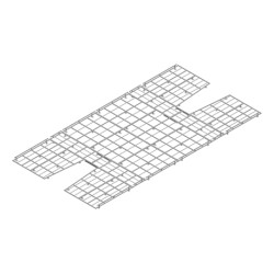 Galvanized platform for basic pole vault landing system 4.25x5.00x0.10m