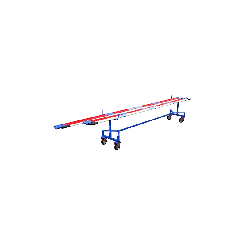 Rolling rack for crossbars