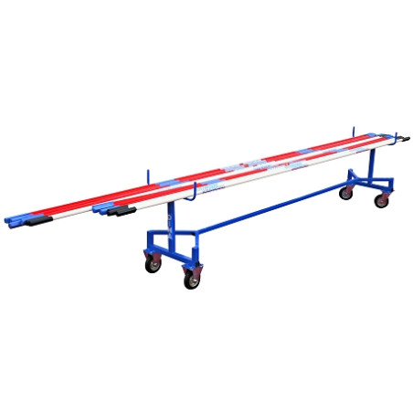 Rolling rack for crossbars