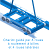 Standard pole vault rails with slider carts - width 350mm(per pair)
