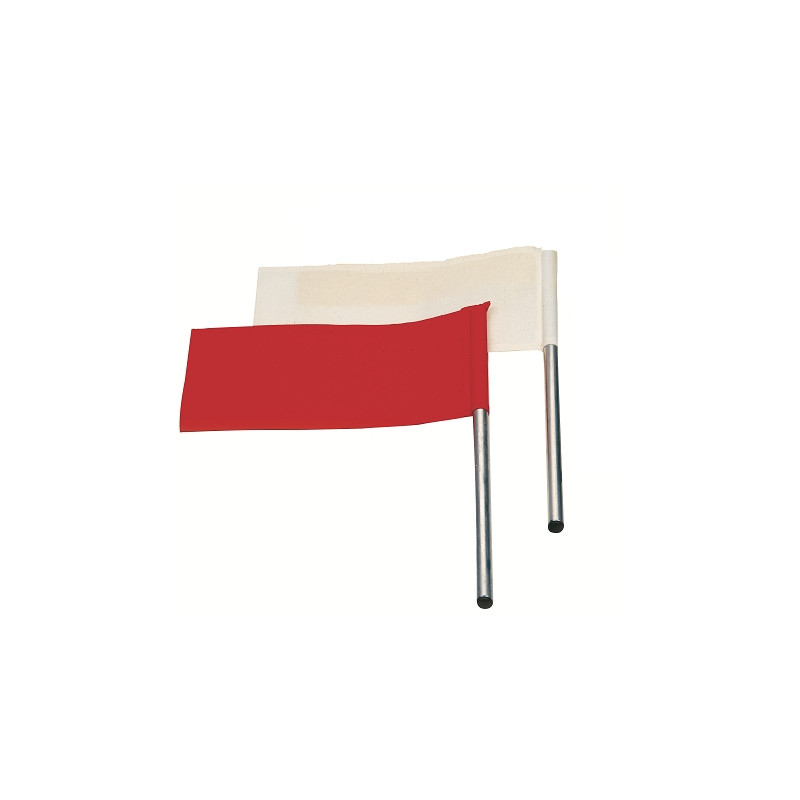 Drapeaux de juge blanc/rougela paire