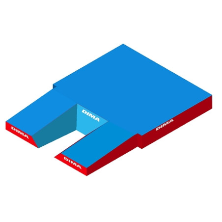 Federal single cover pole vault landing system 7.50 x 5.50 x 0.80/0.50m