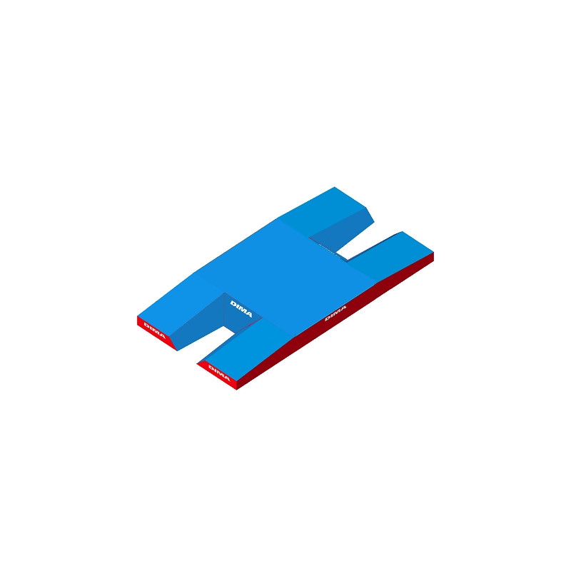 Meeting double-frontsingle coverpole vault landing system10.00 x 5.00 x 0.80/0.50m