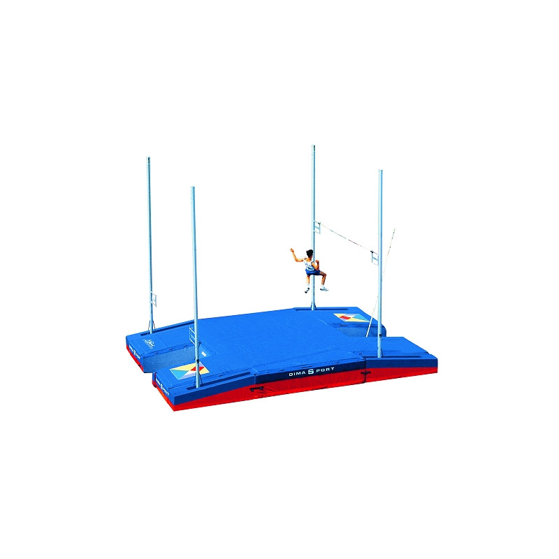 International double-front up & down single cover pole vault landing system 11.00 x 6.00 x 0.80/0.40m