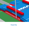 International double-front up & down single cover pole vault landing system 11.00 x 6.00 x 0.80/0.40m