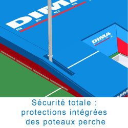 International double-front up & down single cover pole vault landing system 11.00 x 6.00 x 0.80/0.40m