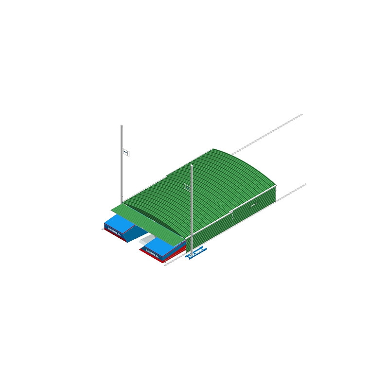 Garage sur roues fixes pour sautoir perche meeting7.85 x 5.60m