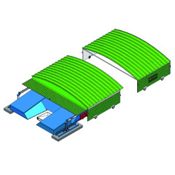 Garage sur roues fixes pour sautoir perche meeting7.85 x 5.60m