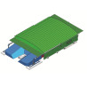 Shed on fixed wheels for reversible pole-vault landing system 7.80 x 5.60m