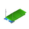 Garage sur roues fixes pour sautoir perche meeting double entrees10.60 x 5.60m
