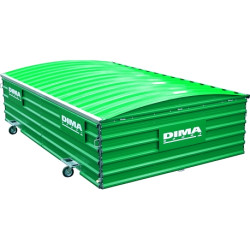 Shed on fixed wheels for  physical education high jump landing system 5.00x3.20m