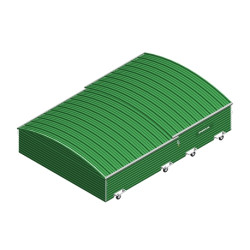 Garage sur roues fixes pour sautoir hauteur international6.50 x 4.60m