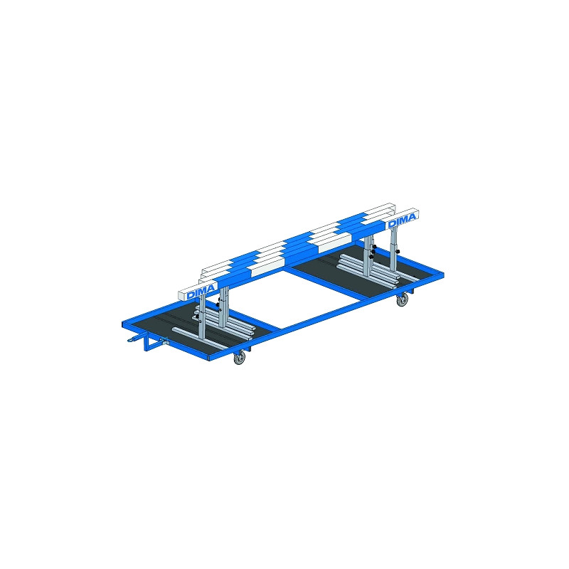 Steeplechase barrier set transportation cart