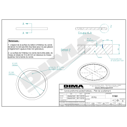 CERCLE CERTIFIÉ WA POUR LE LANCER DE POIDS/MARTEAU Ø213.5CM |DIMASPORT