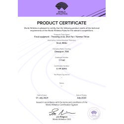 CERCLE CERTIFIÉ WA POUR LE LANCER DE POIDS/MARTEAU Ø213.5CM |DIMASPORT