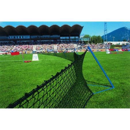 Anti-rebound safety net with supports
