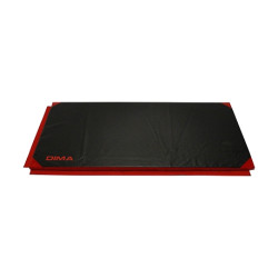 Fitness mat with attachment strips reinforced corners