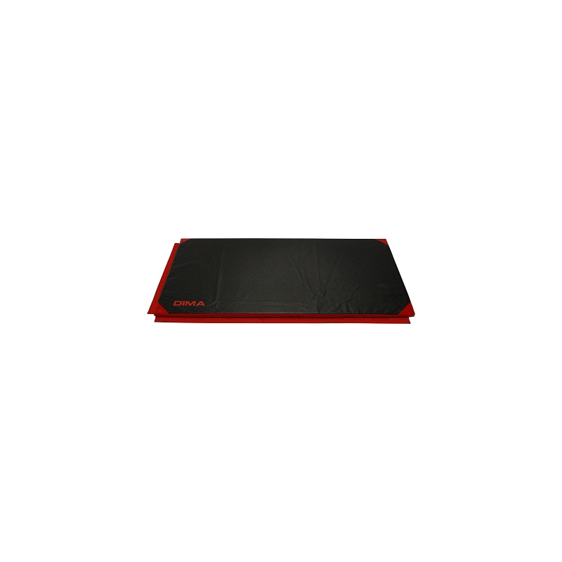 Fitness mat with attachment strips reinforced corners