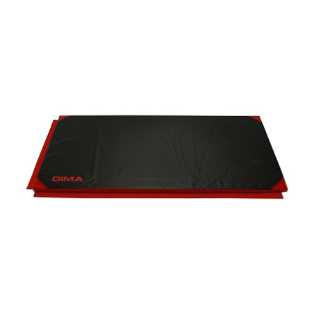 Fitness mat with attachment strips reinforced corners