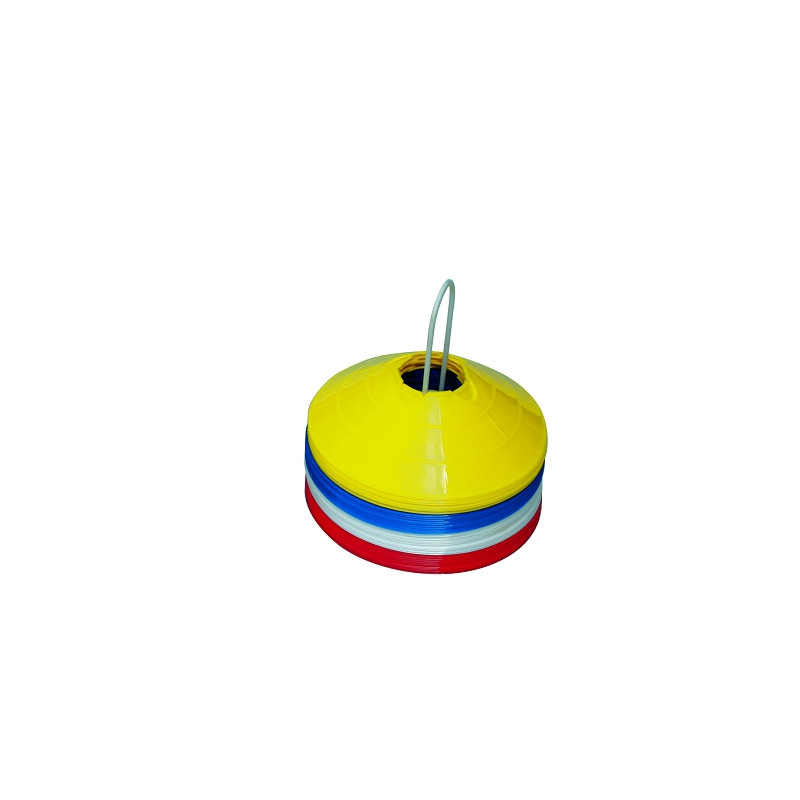 FLAT CONE MARKERS HEIGHT : 5CM - SET OF 20 OR 40 - DIMASPORT