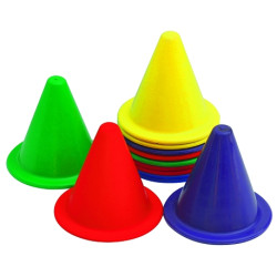 SOFT RUBBER CONE MARKERS - HEIGHT 15 CM - SET OF 12 - DIMASPORT