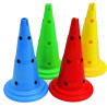 Multi-purpose holed marker cones with slotted top - height 37 cm - set of 4