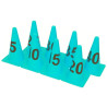 Cones numbered 5 to 40 - height 30cmset of 8
