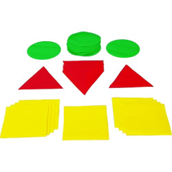 SET FLOOR MARKERS: ROUND, SQUARE, TRIANGLE - DIMASPORT