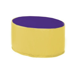 MINI POUF OVAL EN MOUSSE POUR ENFANT 26X34CM