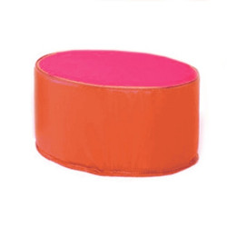 MINI POUF OVAL EN MOUSSE POUR ENFANT 26X34CM