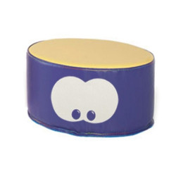 MINI POUF OVAL EN MOUSSE POUR ENFANT 26X34CM