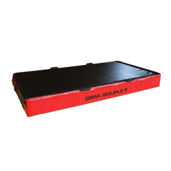 Dual density reversible mat with attachment strips