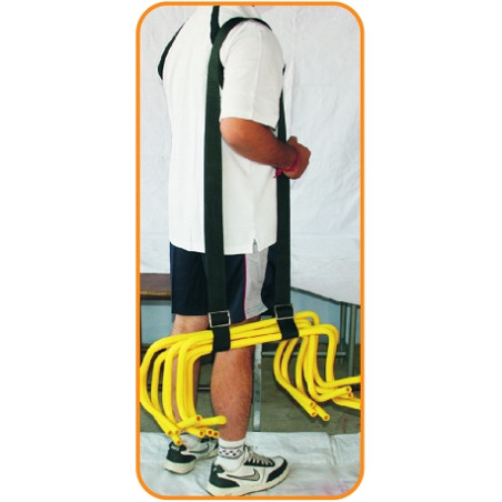 Step hurdle carry strap