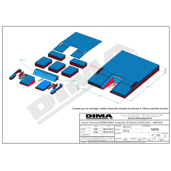 Matelas perche international monohousse 8.00 x 6.00 x 0.80/0.40m